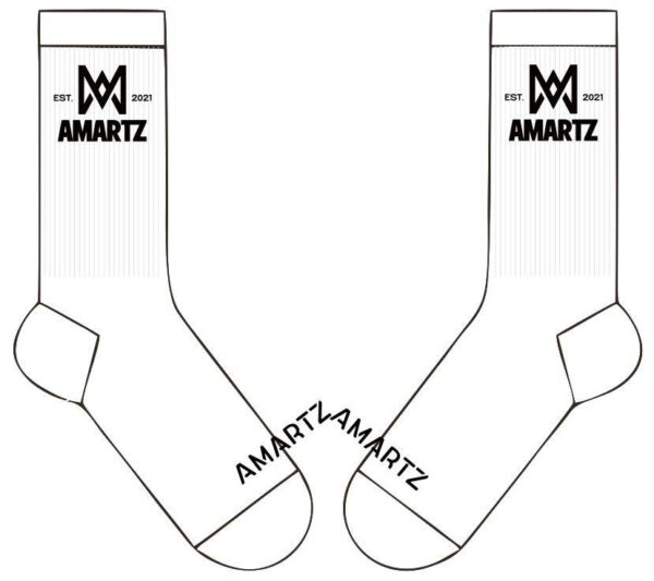 AMARTZ WHITE SOCKS     (2 Pairs per pack)